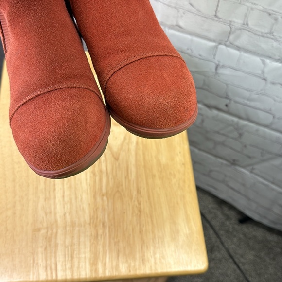 ⭐️Sorel Evie orange suede leather booties woman’s SZ 10 EUC - Picture 6 of 9